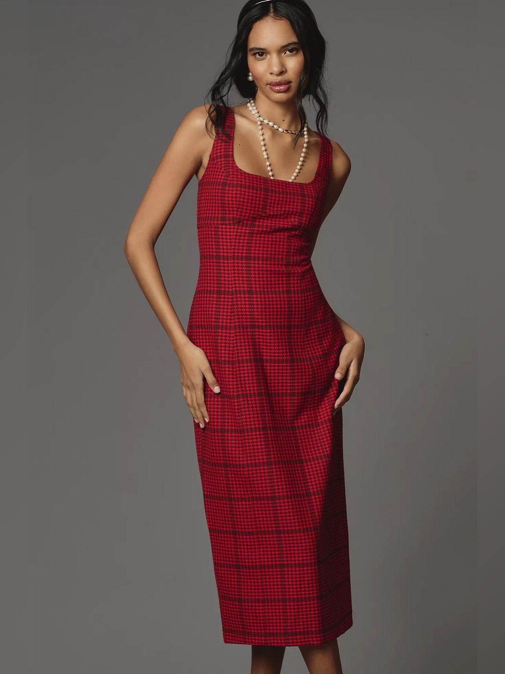 Anthropologie Pilcro Bombshell Tweed Slim Midi Dress Size 2